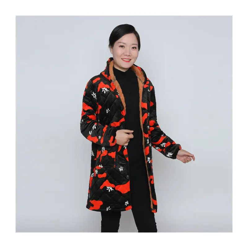 سترة عمال بغطاء للرأس مبطنة من Thiened Fce للرجال والنساء بالإضافة إلى معطف مبطن بالقطن مع كيتس في منتصف العمر وكبار السن...