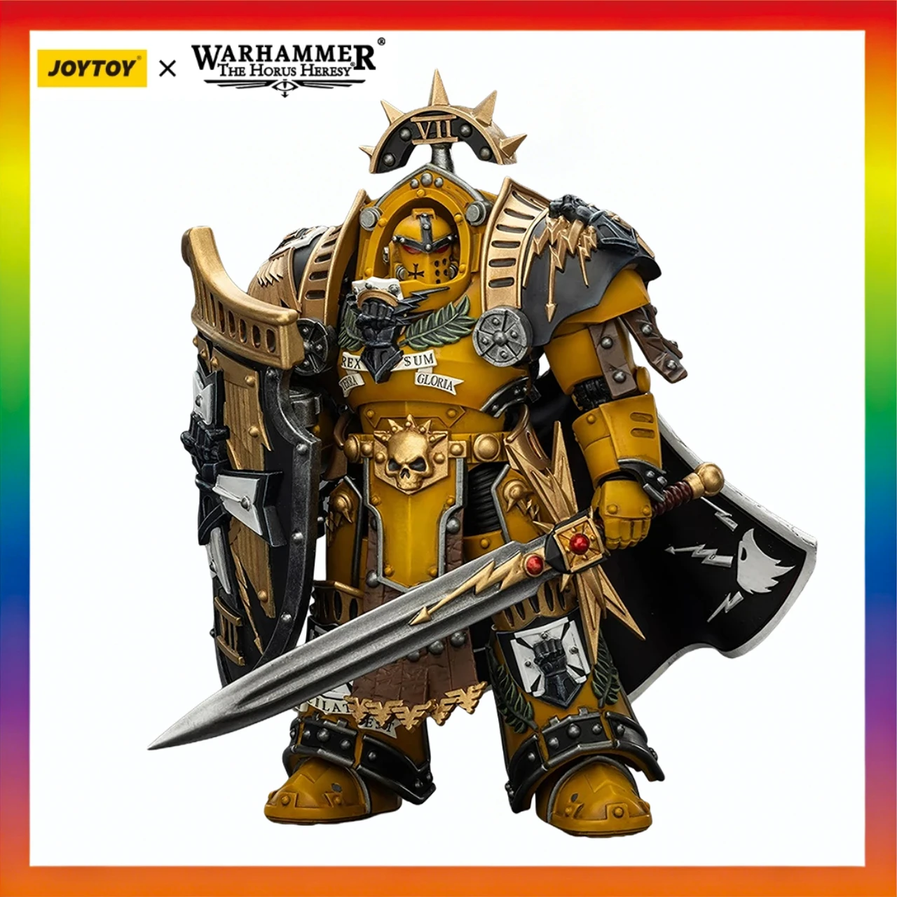 

Original JOYTOY lmperial FistsLegion Praetor in Tartaros Terminator Armourwith Power Sword and Vigil Storm Shield Anime Figure