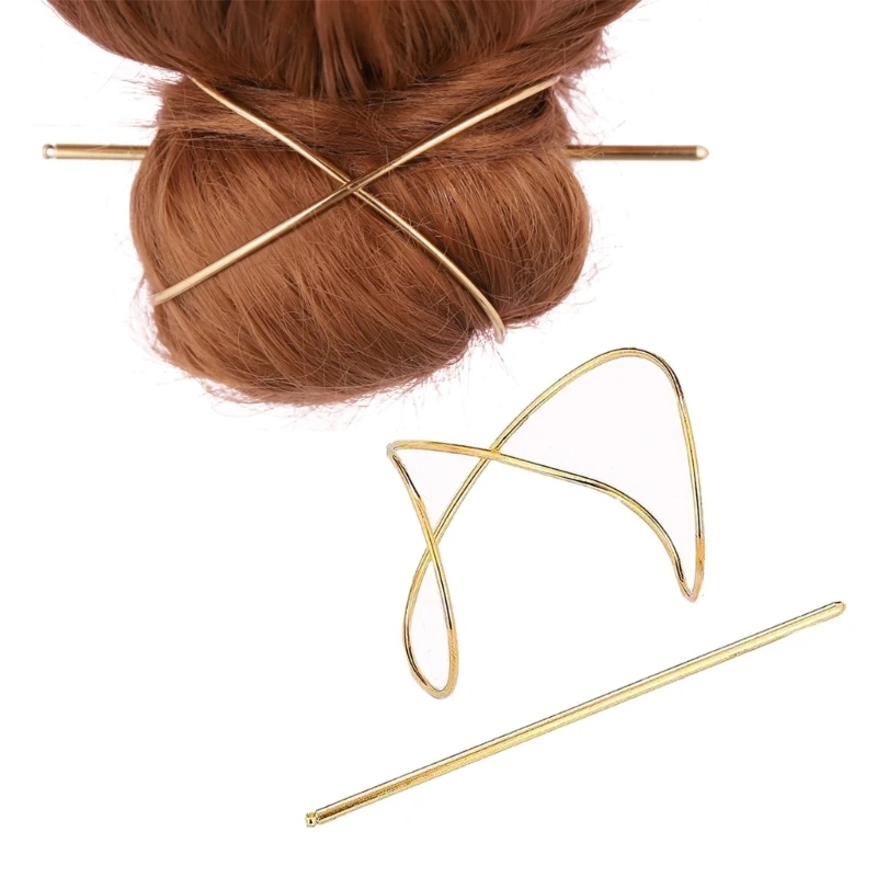 Fashion Hair Boho Irregular Hair Accessories Gold Color Shaped Bun Holder Cage Hair Pins For Women Hairwear Jewelry