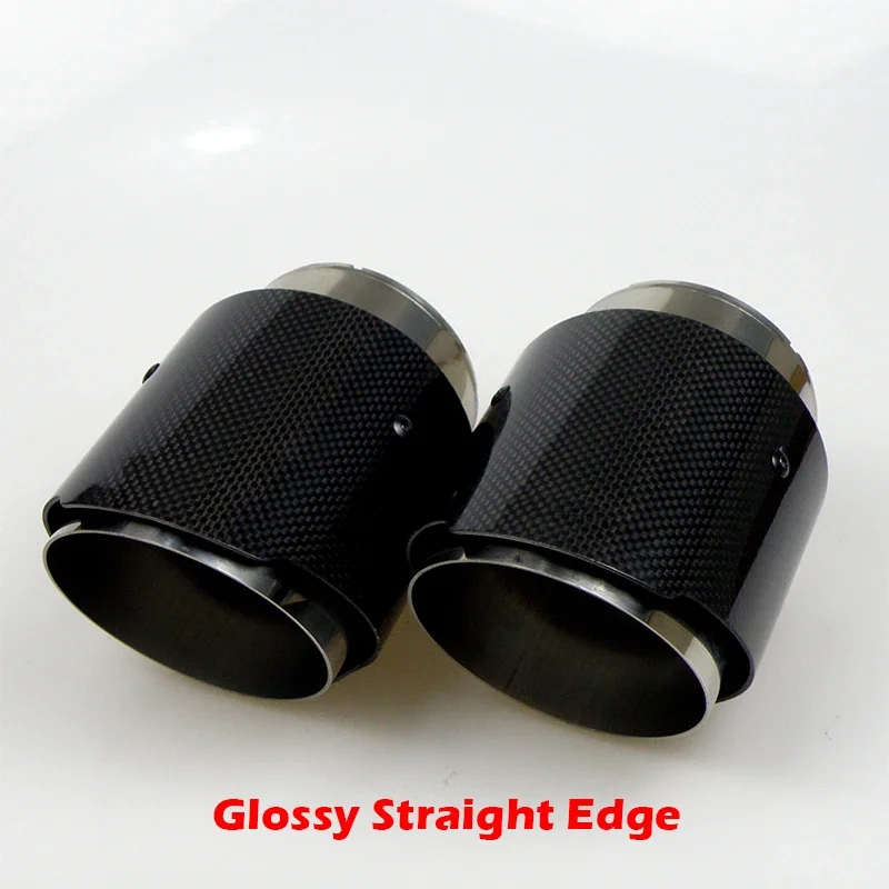 1 Piece Black Universal Various Type AK logo Carbon Fiber Car Exhaust Muffler Tip for MAZAD CX-5 GOLF