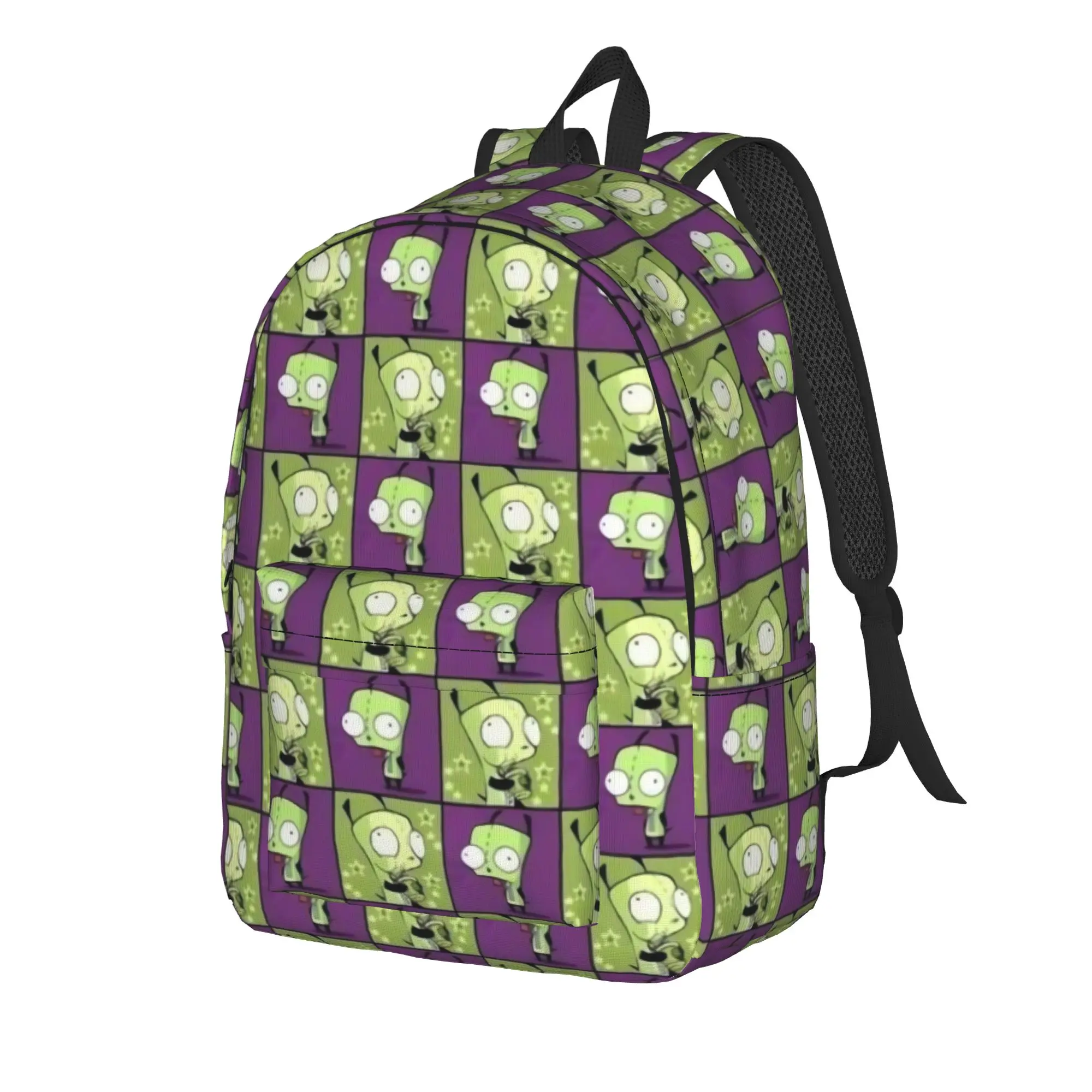 Invader Zim Gir Dib Robot Backpack American Animated University Backpacks Men Style School Bags Colorful Lightweight Rucksack