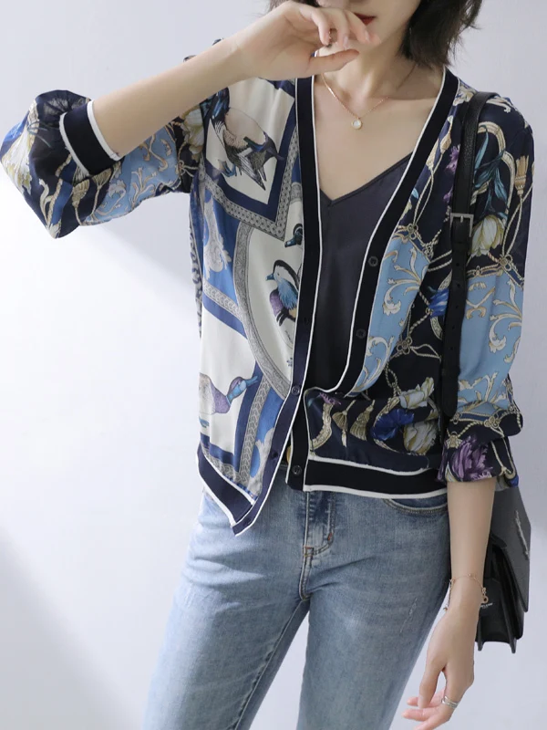 

Oule Brand Short Outerwear Sun Protection Light Weight Open Cardigan Women's Top Summer New Style Commute Style Straight Cut