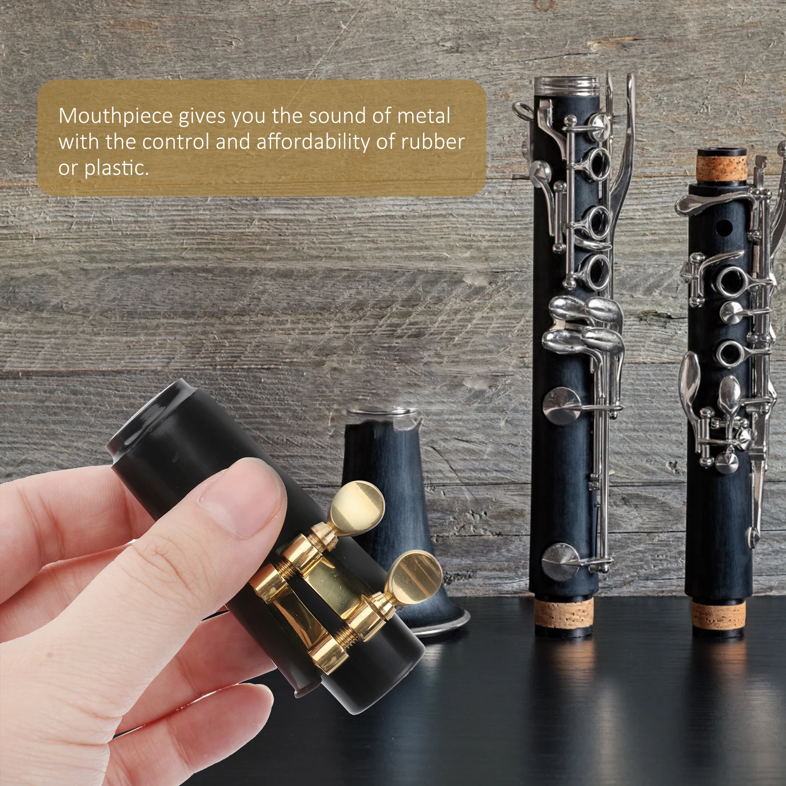 

s Transparent Clarinet Mouthpiece Clarinet Black ABS Plastic 2.5 Used Condition No Chips Rubber Metal Sound Affordable