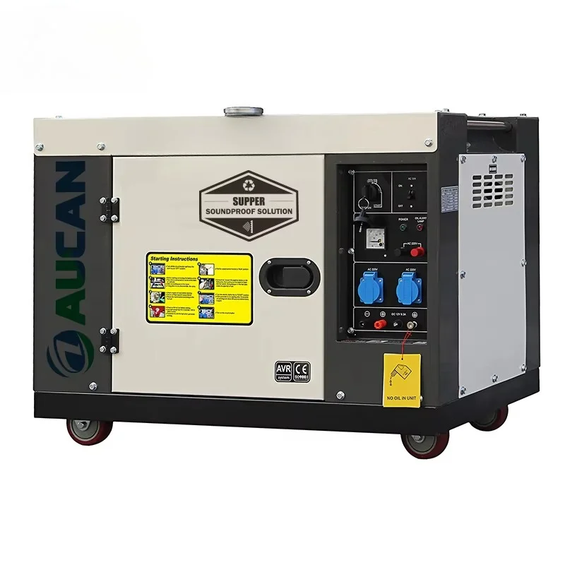New 14KVA Single Phase Diesel Generator Set 14KW Silent Type With 220V/110V AC Output 50/60Hz Frequency Trailer Generator Set