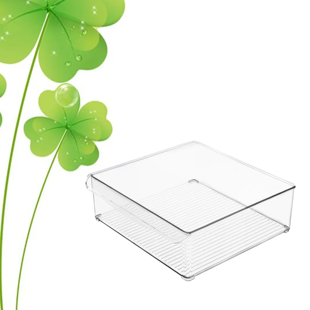 

30x30x10cm Transparent Stackable Plastic Food Storage Box for Refrigerator Crisper Preservation Kitchen Sorting Fruit Organizer
