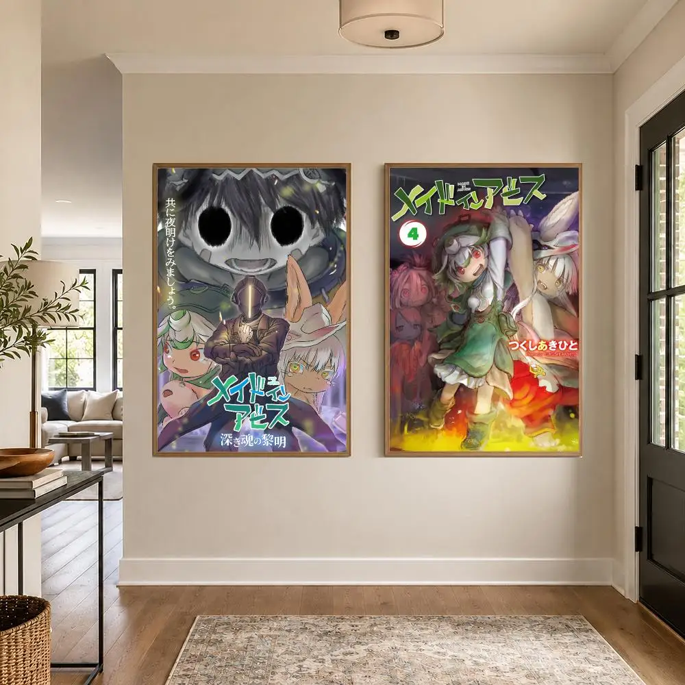Manga Made in Abyss Poster Graphic Wall Art Poster HD Waterproof PP Paper Print for Bedroom Living Room Office Decor Gift