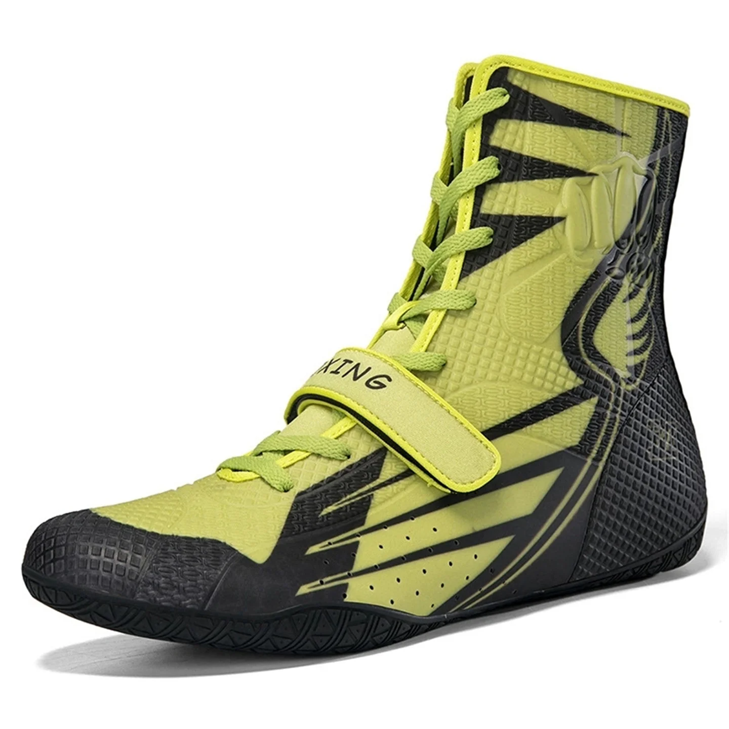 

Боксерские и борцовские кроссовки для взрослых с высоким верхом - Защита голеностопа, дышащая сетка, нескользящая подошва, для тренировок в помещении