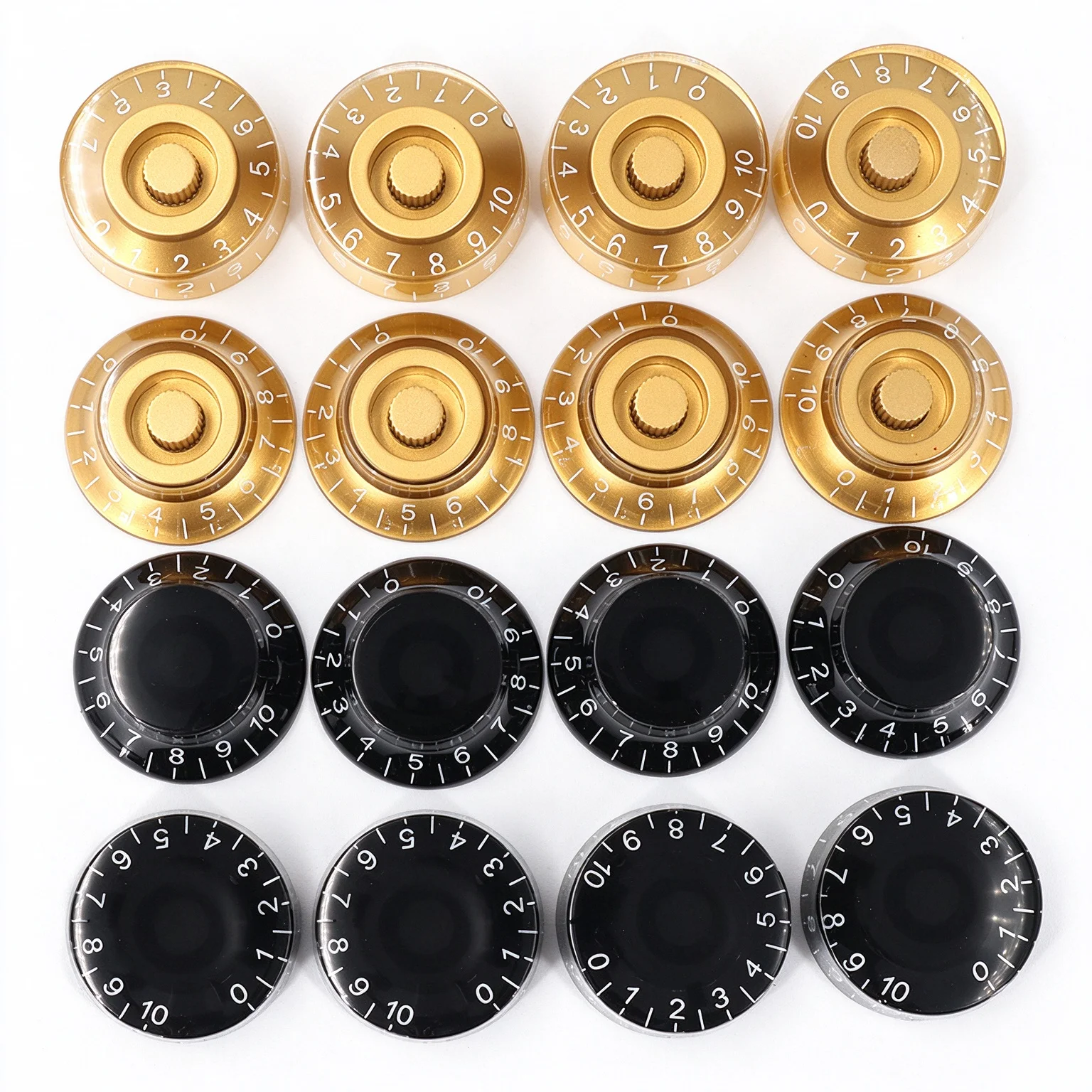 4Pcs/Set Potentiometer Knob Cap 24 Tooth LP Electric Guitar Bass Sound Volume Cap Switch Button Adjustment