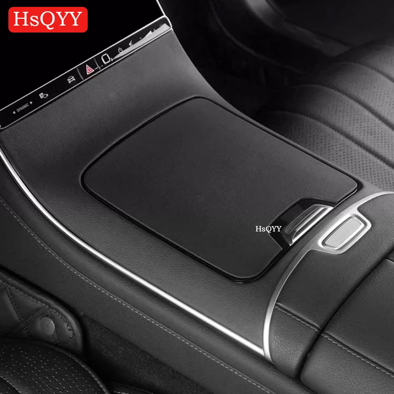 For Mercedes Benz S Class W223 S400 S450 S500 Car Center Console Leather Style Panel Cover Trim Panel Frame Interior Accessories