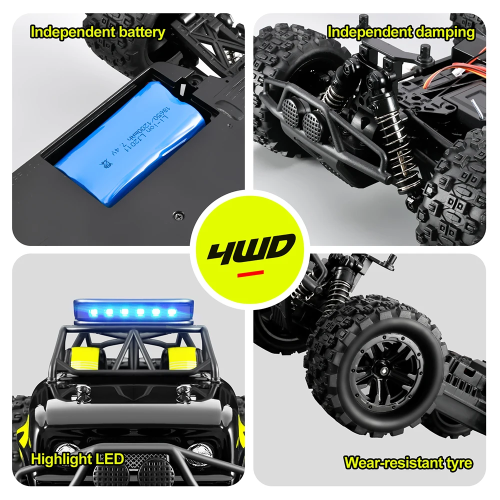 SMRC-1813 1:18 50KM/H 4WD RC Car 2.4G Off Road Remote Control Cars Brushed Motor High Speed Drift Monster Truck dla dzieci Zabawki