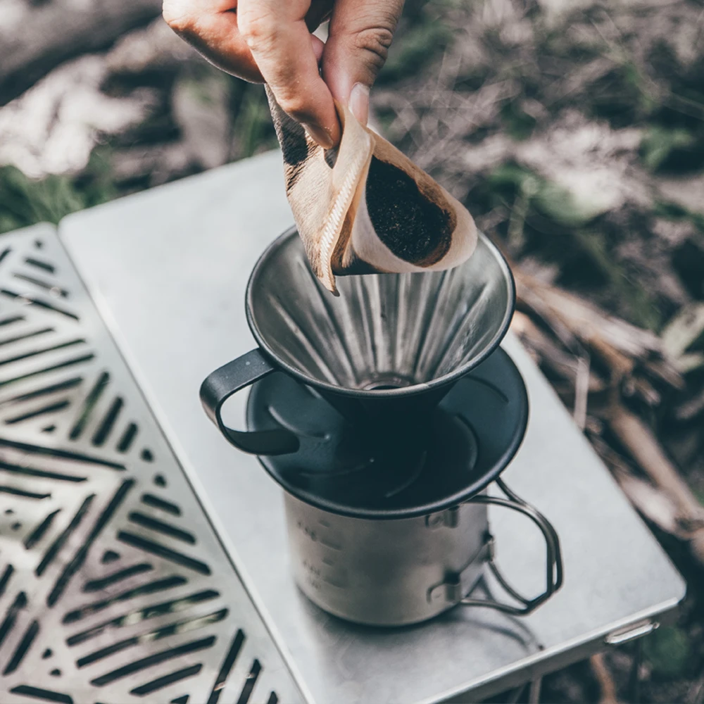 Fire-Maple Orca Pour Over Coffee Filter 304 Stainless Steel Baskets Mesh Strainer Reusable Coffee Dripper