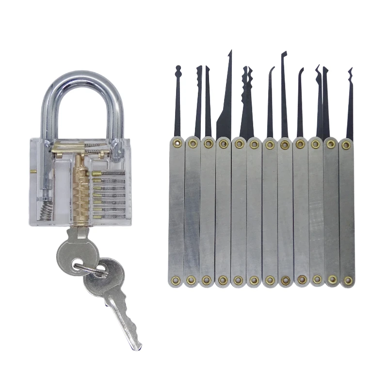 GOSO HUK 17pc Professional Lock Pick Set with Training Padlock Locksmith Tool Kit for Car Door Home Practice - view 3