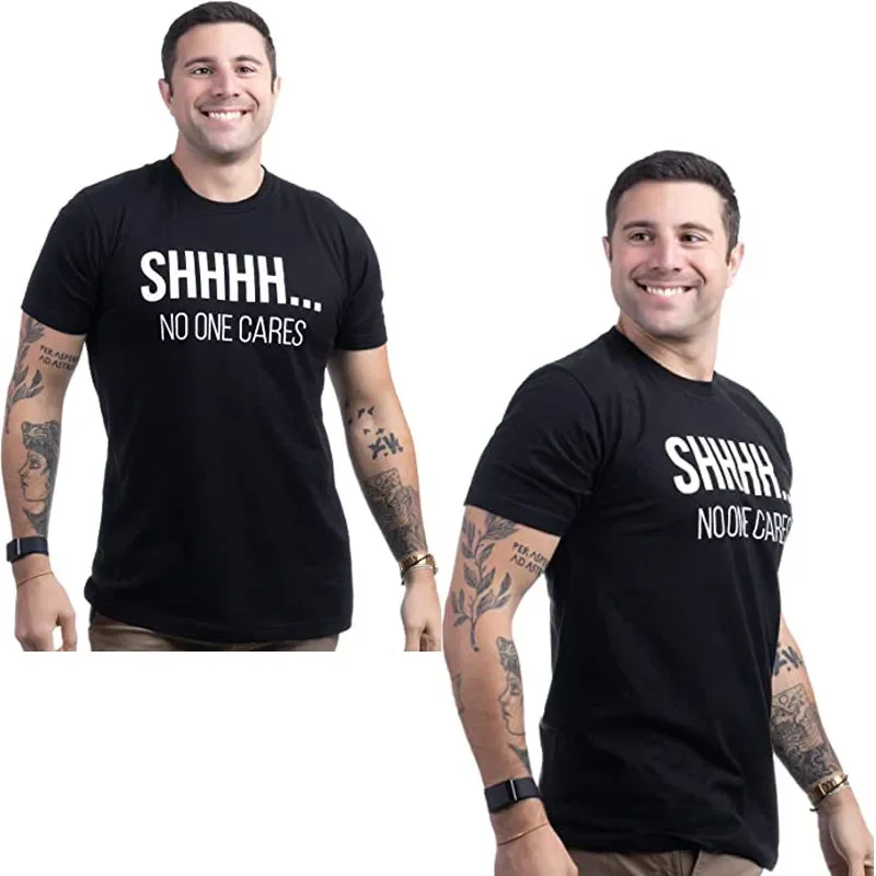 Шх. Футболка с надписью «No One Cares» для мужчин и женщин