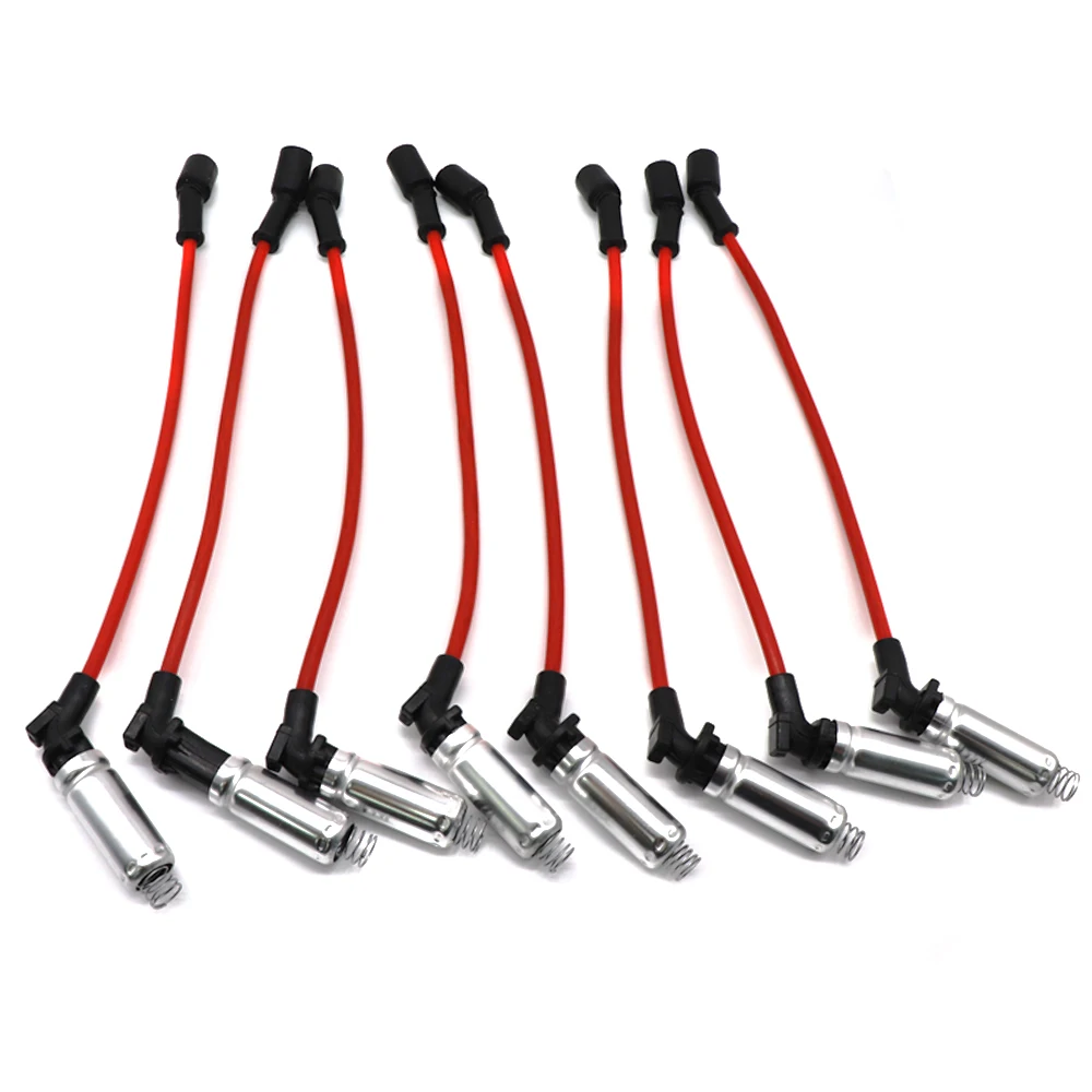 8pcs 48322R Ignition Spark Plug Wire Kit Set Cable For Saab 9-7x Buick Allure LaCrosse Rainier Isuzu Ascender Cadillac CTS