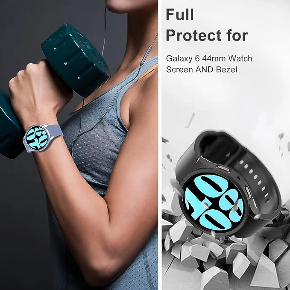 Case+Band for Samsung Galaxy Watch 4/5/5pro/6 40mm 44mm Silicone Bracelet Hard Cover for Galaxy Watch 4/6 Classic 43m 47mm Strap image 3