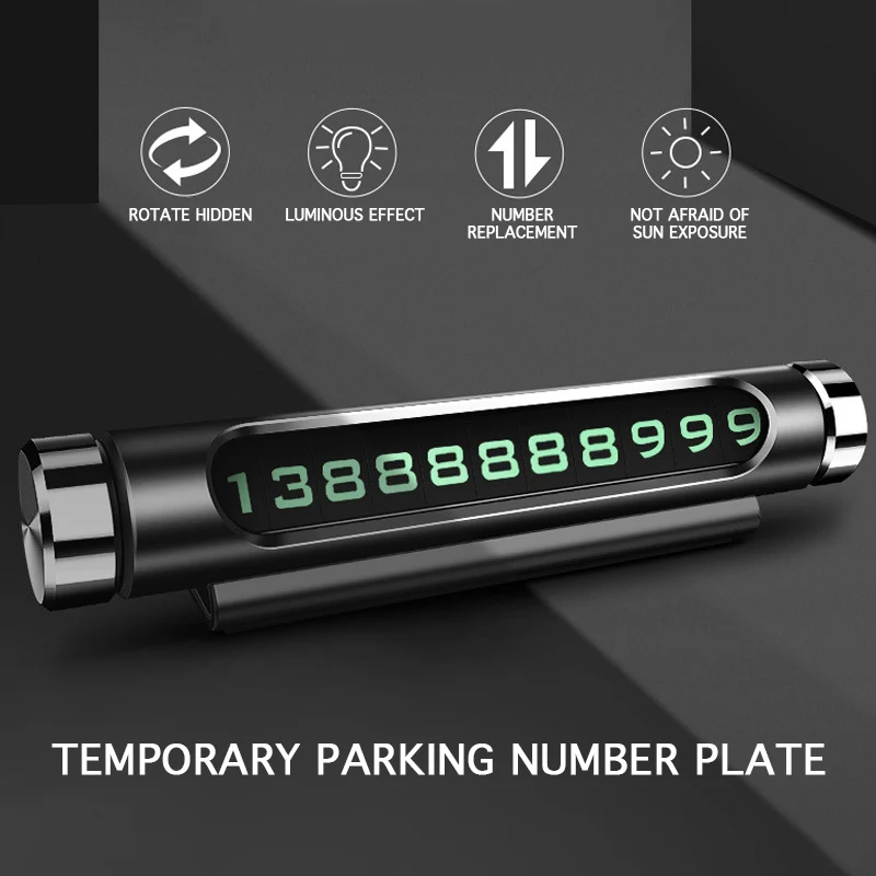 Car Temporary Parking Card Rotatable for Hyundai Creta I10 I20 Tucson Elantra Santa Fe 2016 2017 2018 2019