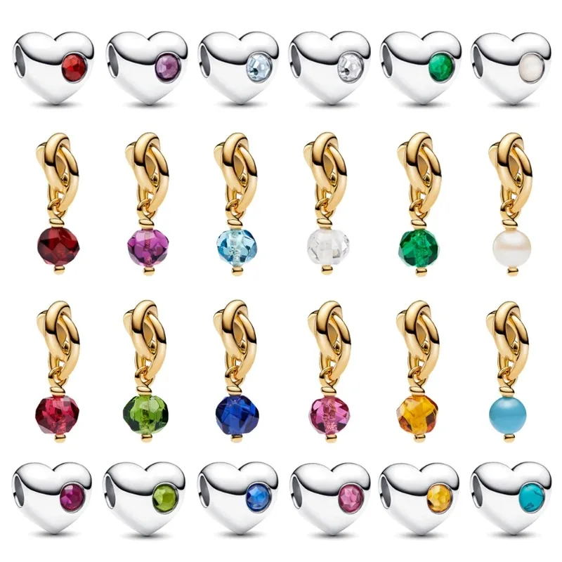 

925 Sterling Silver Zodiac Moon Stone Bead Pendant Is Suitable for DIY Bracelets, Necklaces and Birthday Gifts