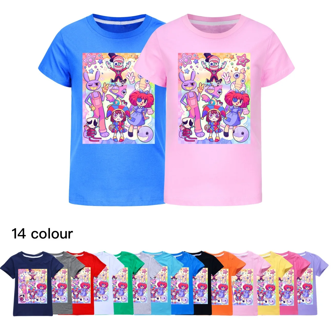 

Summer Fashion Kids Amazing Digital Circus TShirt Girls T-Shirt Baby Boys 100% Cotton Tops Children Cartoon Clothing2876