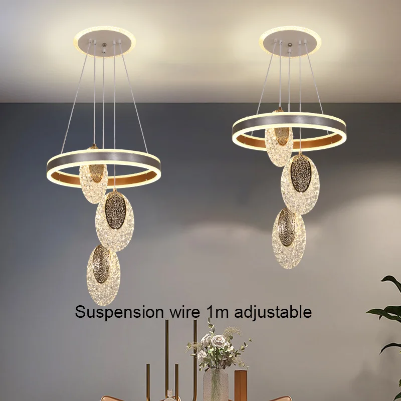 

Подвесной светильник для гостиной, простые современные и атмосферные новые скандинавские роскошные креативные светодиодные светильники для столовой, спальни
