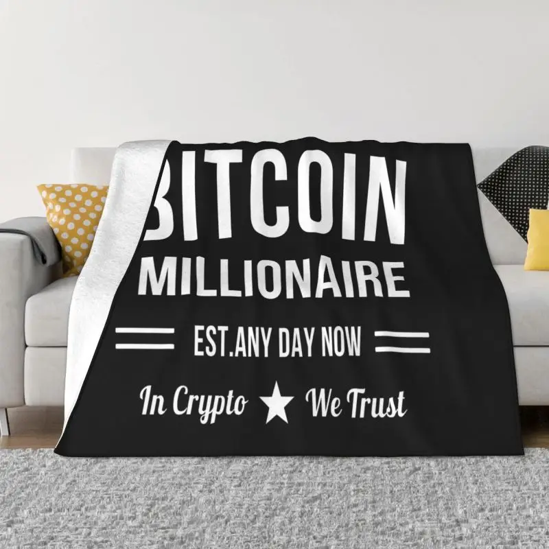 Bitcoin Millionaire Est Any Day Mom In Crypto We Trust Blanket Quilt Comfort Lightweight Skin Friendly Sleeping Sheets