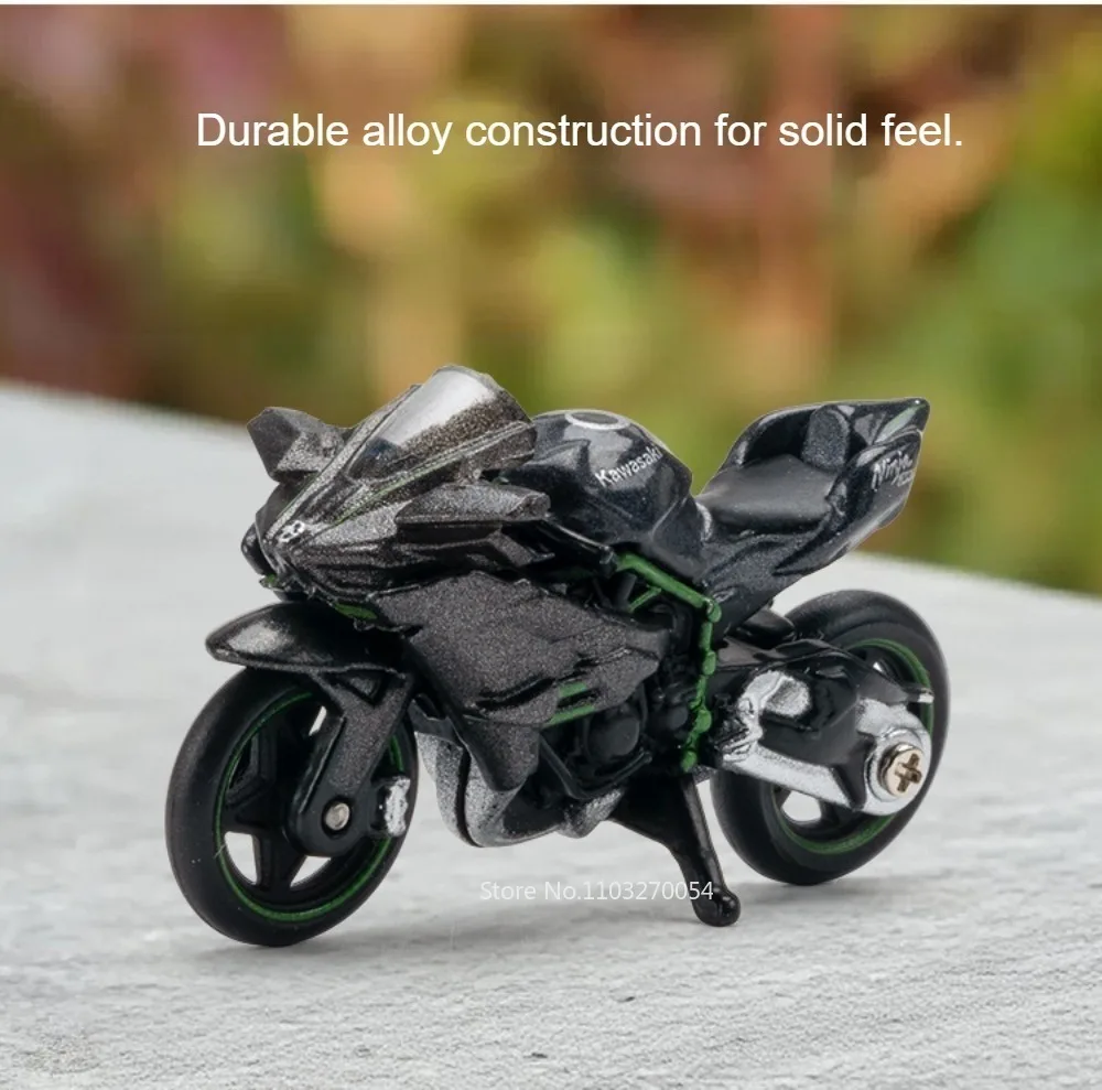 1:64 Kawasaki H2R Druckguss-Modell Legierung Spielzeugauto Miniatur-Motorrad Exquisites Modell mit Gleitenden Rädern Motorrad-Freundgeschenk – Detail 3