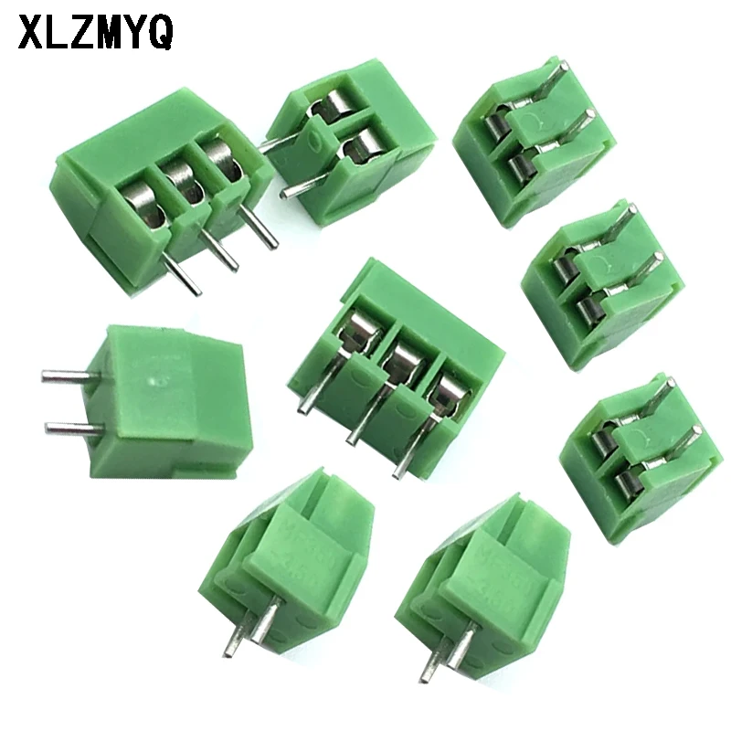 100pcs Terminals KF350-2P KF350-3P 3.5mm KF350 2 Pin Green Connect Terminal Screw Terminal Splice Connector Diy Electronic Kit