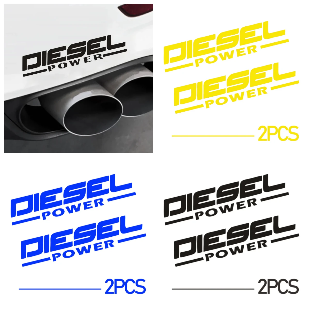 

JDM Diesel Powered Car Sticker, Creative Design Waterproof Decal, Scratch Resistant Vinyl for Exterior Decoration