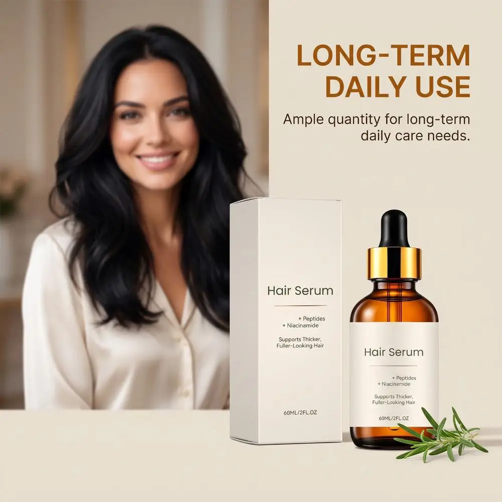 Niacinamide Hair Serum Nourishing Scalp Oil Support Thicker‑Looking Hair Repair Damaged Moisturizing Hair Care Massage Oil