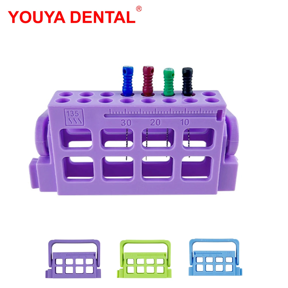 Dental Endodontic File Holder 16 Holes With Ruler Endo Files Holder Endo Box Stand Tray Organizer Plastic Autoclave Disinfection