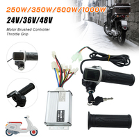 Electric Bike Bicycle Scooter Accessories Motor Brushed Controller & Throttle Twist Grip 24V 36V 48V 250W 350W 500W