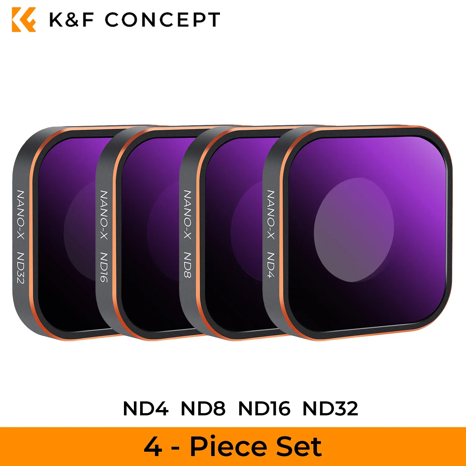 K&F CONCEPT CPL ND Filterset voor GoPro Hero 10 11 12 13 Zwart Variabel ND8 ND16 ND32 ND64 ND1000 ND2-32 ND32-512 Actiecamera