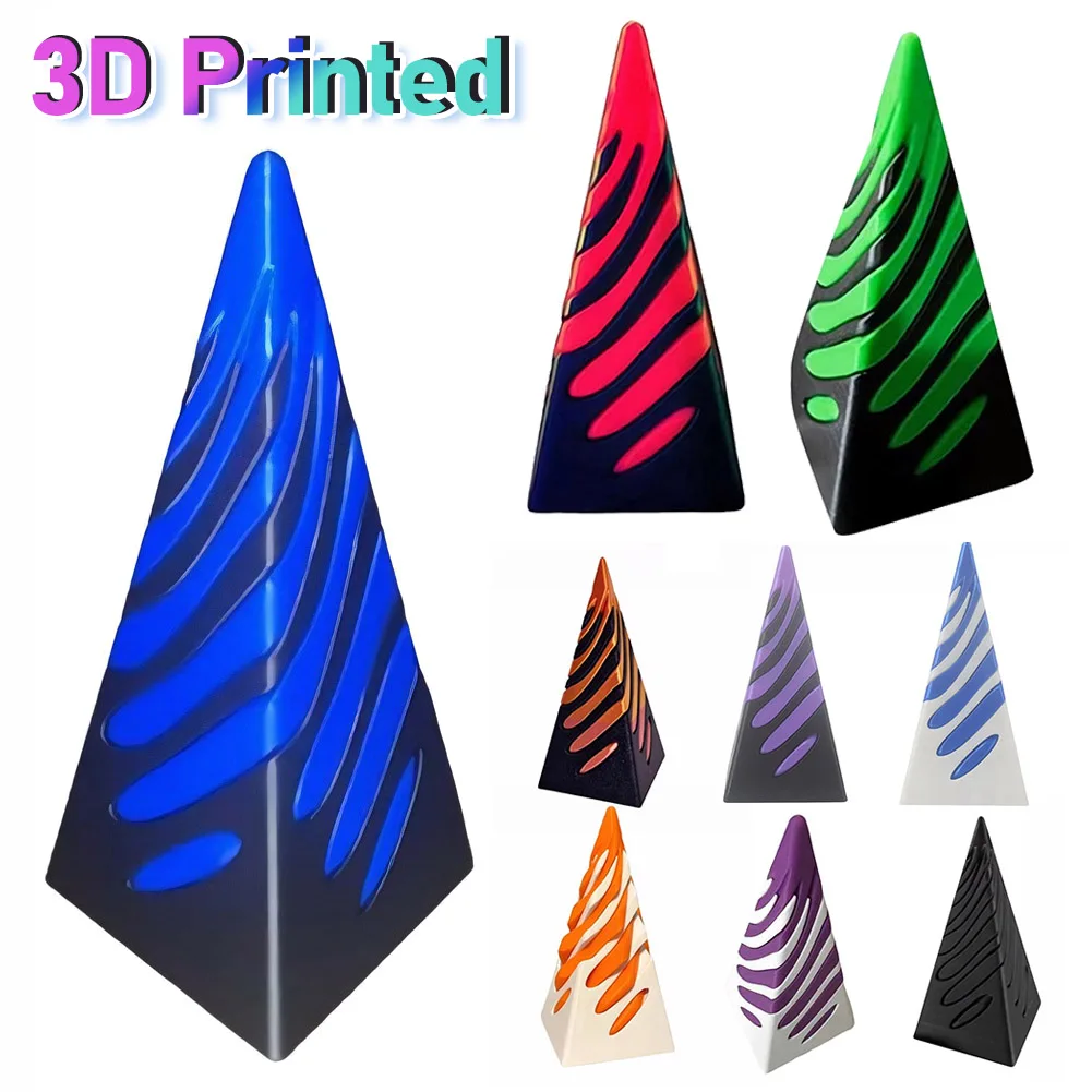 3D Printed Spiral Cone Toy Impossible Pyramid Passthrough Sculpture Desk Toy Pass Through Pyramid Fidget Toy for Kids and Adults