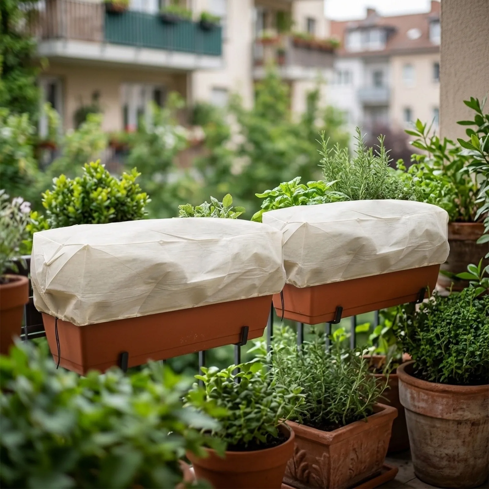 For Rectangular Flower Box Cover to Protect Plants from Frost Rain Wind and Damage Caused by Small Animals Outdoors