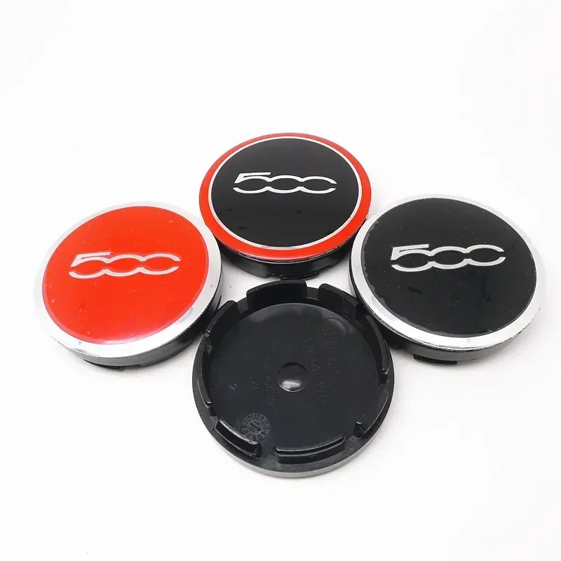 4pcs 56mm For Fiat 500 Car Wheel Center Hub Cap Emblem Badge Auto Styling Accesorries