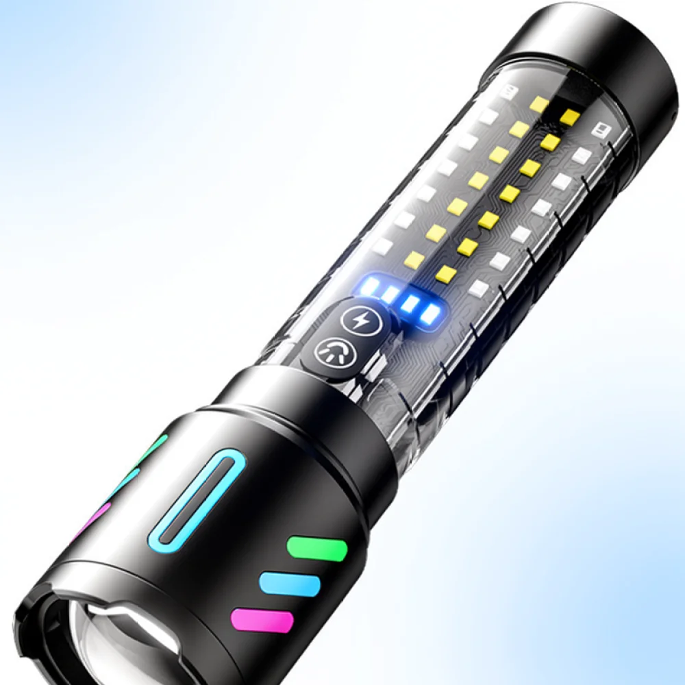 Rechargeable LED Flashlight High Lumen Portable Torch Zoomable Lighting Equipment Durable Alloy For Outdoor Night Patrol