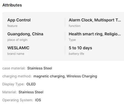 2025 Smart impermeabile in acciaio uomo donna fitness tracker sonno cardiofrequenzimetro salute luce anello intelligente