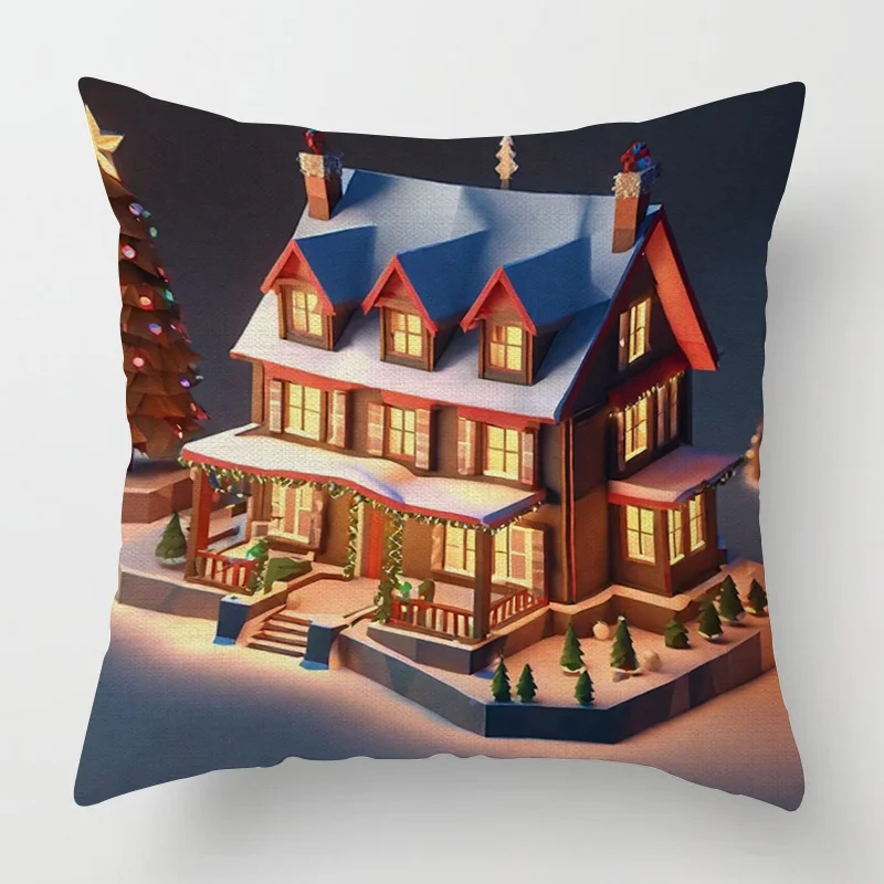 Cojín decorativo moderno para decoración del hogar, funda de almohada de 45x45, 40x40cm, 60x60cm, 45x45cm, 50x50cm, Feliz #2