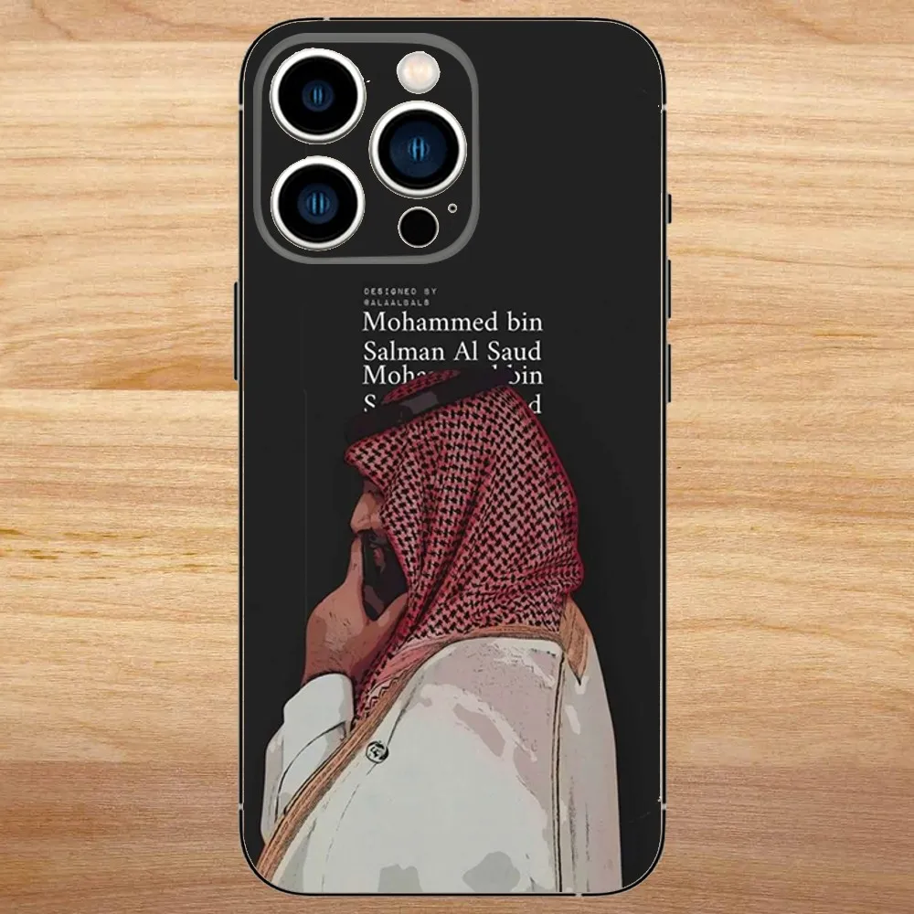 Salman of Saudi Arabia Phone Case For iPhone15,14,13,12,11,Pro,Max,Plus,Mini,X,XS,XR,8,7,6,S,Plus,SE Soft Black Case
