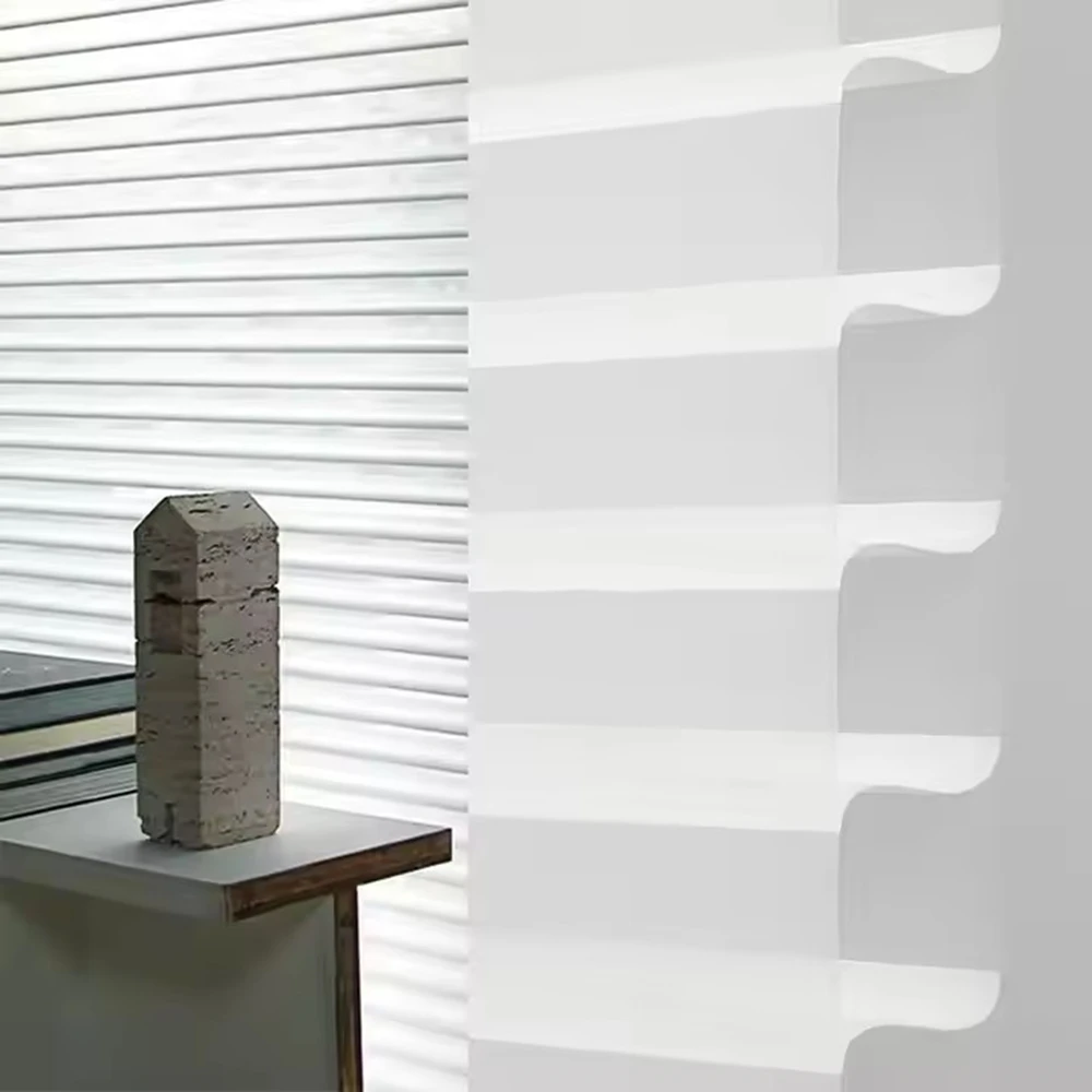 Electric Smart Zigbee Shangri-La Blinds Dual-layered Day and Night Full Blackout Shades for Windows