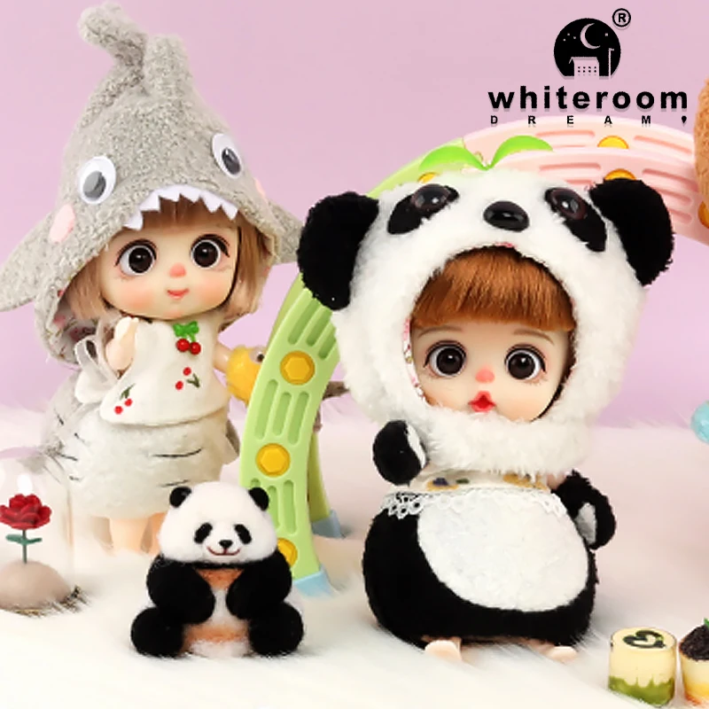 2024 New Mini Pocket Doll abbigliamento a forma di animale bambole simpatiche regali di festa per ragazze Dragon Panda Rabbit Little Bear Rainbow