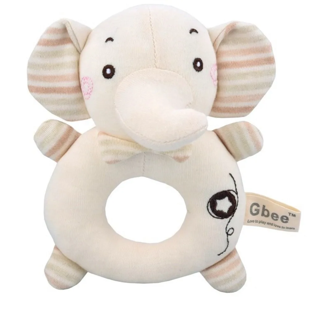 Cartoon Animals Baby Hand Shaker Soft Plush Newborn Comfort Toy Baby Comfort Toys Child Educational Handbells Infant Rattle