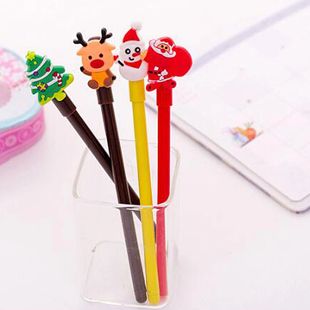 

20pcs Christmas Gel Pens Cartoon Design For s Students School Supplies Stationery Set Santa Claus Tree Elk Snowman Each