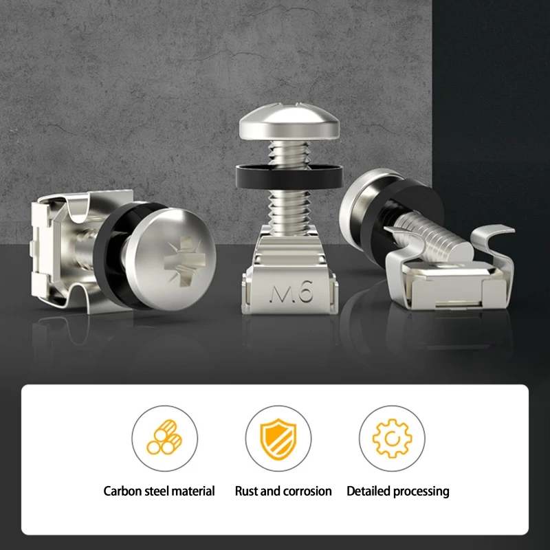 R9JA Hohe Qualität Carbon Stahl Käfig Muttern Und Schrauben Set Made oder Rack Montieren Server