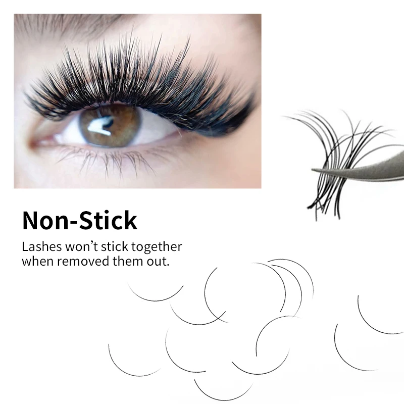 JoyCo Single Size 0.03-0.15mm Fake Lashes Eyelashes Extension False Mink Lashes Individual Salon Professional Makeup