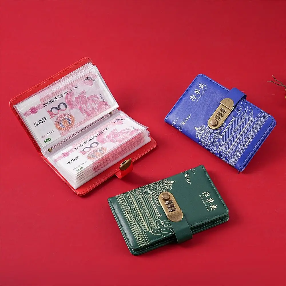 Con blocco password 100 buste Sfida per risparmiare denaro Risparmia denaro Raccoglitore per risparmio di grande capacità PU portatile