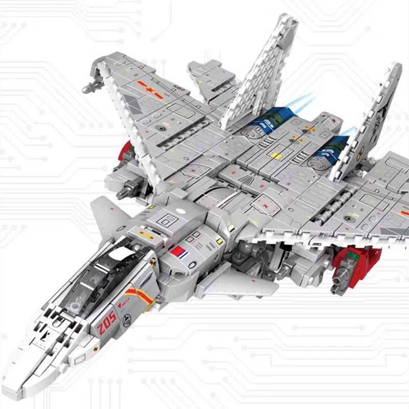 SEMBO J-15 fighter building blocks Flying Shark aircraft model transforming robot boy birthday gift military collection figure