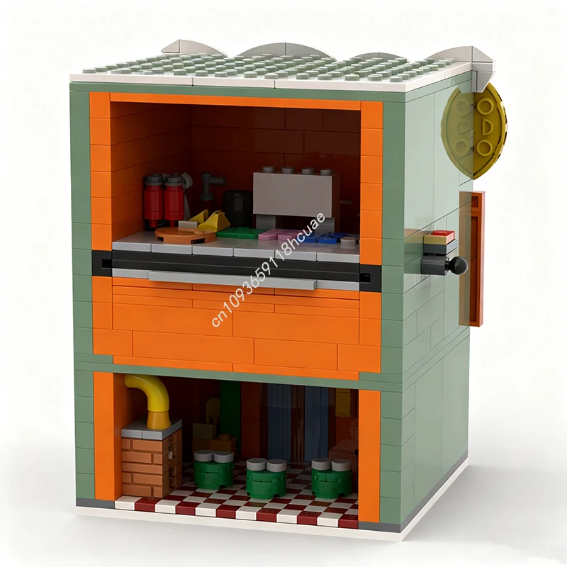 1829 個 MOC クラブペンギンプラザモデルビルディングブロックおもちゃクリエイティブ建築クラフト教育クリスマスギフト