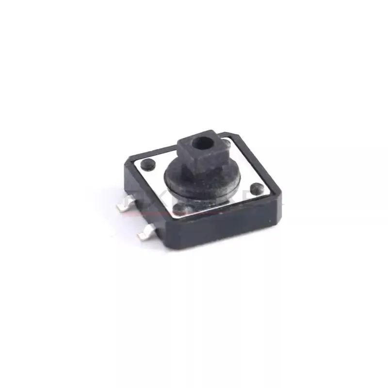 20PCS 12*12*7.3mm Micro Switch 50mA 24VDC DIP SMD 4Pin 12×12×7.3 Black Actile Switches Square Push Button Tact Switch B3F-4055