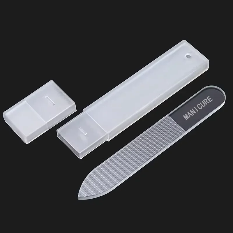 Transparent Nano Glass Nail File 1/5Pcs Reusable Crystal Nail Buffer Rubbing Strip Polish Shine Enhancer For Men Women Nail Care