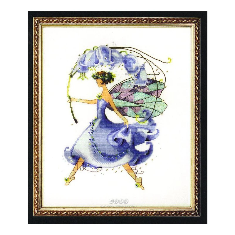 

Cross-stitch set, Butterfly Fairy home hand embroidery DIY material pack, printed fabric set is available for selection